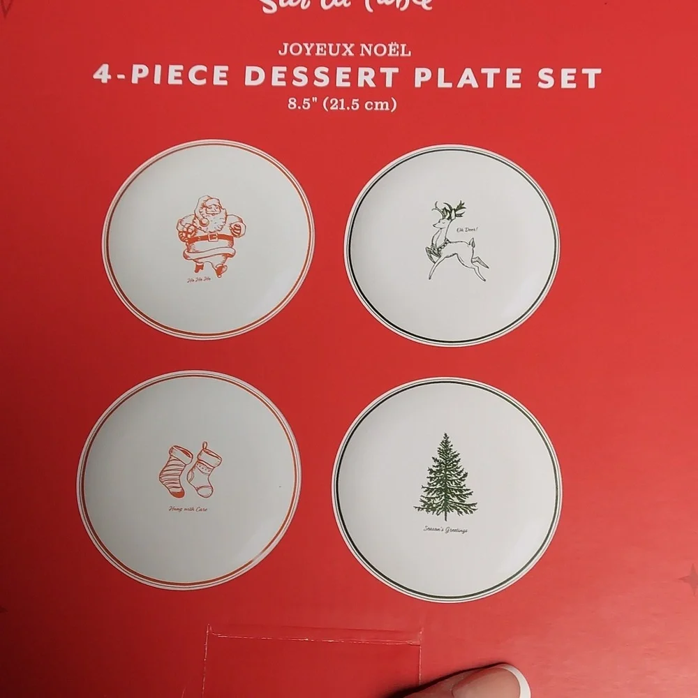 Sur La Table Festive Christmas Dessert Plates